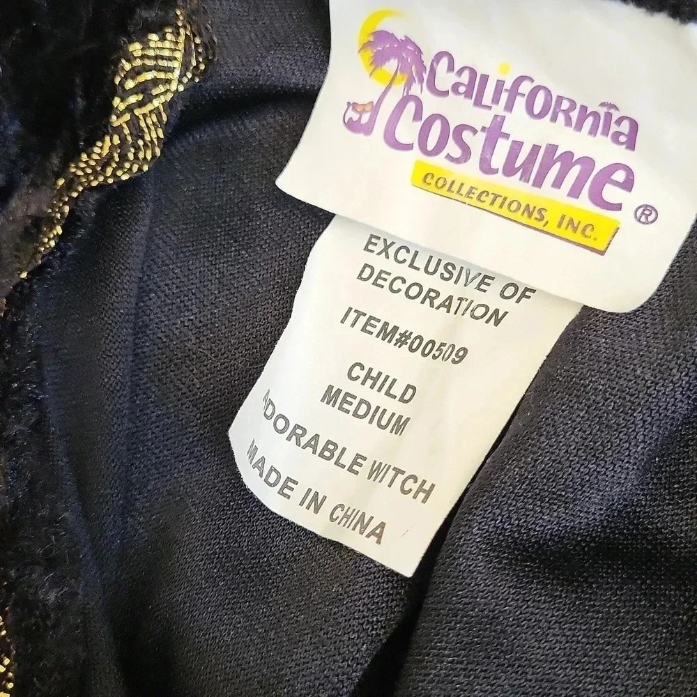 CALIFORNIA COSTUME COLLECTIONS GIRLS BLACK GOLD  WITCH DRESS